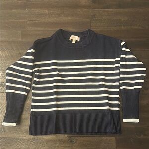 Navy and White Striped Sweater